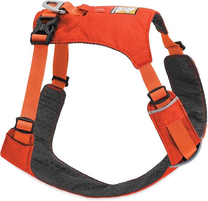Ruffwear, Hi & Light, Everyday Lightweight Dog Harness, Trail Running, Walking, Hiking, All-Day Wear, Sockeye Red, XXX-Small