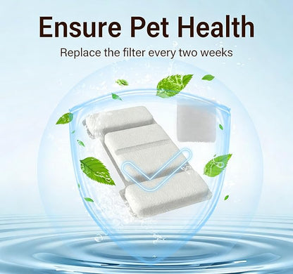 for Vetiflow Dog Water Bowl, Quad-Purification System & Continuous Circulating Water Flow, Multi-Layer Filtration, for Dogs Cat(8Pcs Filter+4Pcs Sponge)
