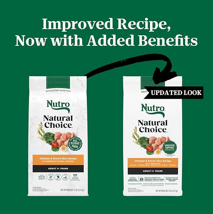 Nutro Natural Choice Adult Dry Dog Food, Chicken & Brown Rice Recipe, 5 lb. Bag