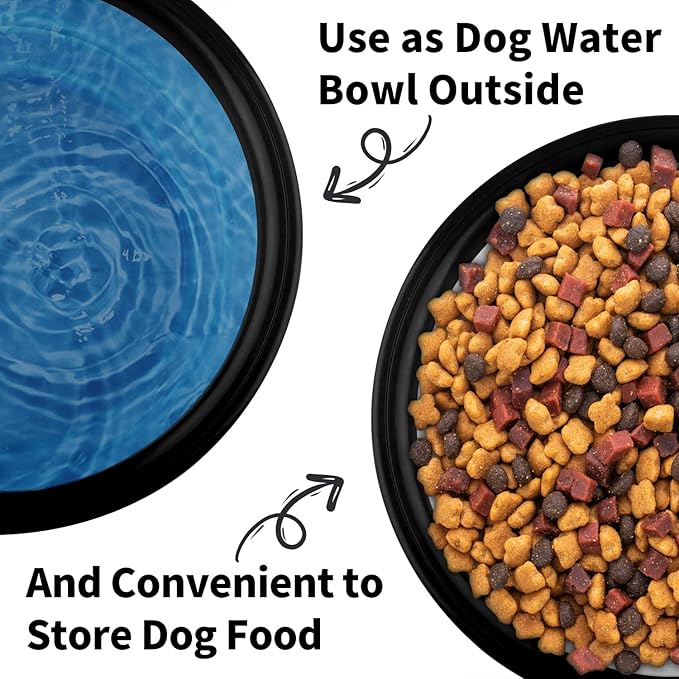 Paercute Collapsible Dog Bowl, Lightweight and Portable, Ideal for Outdoor, Camping, Hiking, Suitable for Dogs