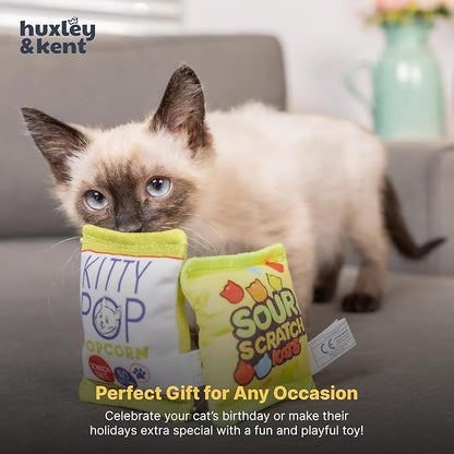 Huxley & Kent Plush Cat Toy - Interactive Catnip Toy for Cats & Kittens - Soft with Crinkle & Catnip - Fun Indoor Play - Taco