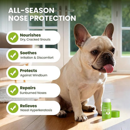 PawSono Lick-Safe Dog Paw & Nose Balm with Coconut Oil | Winter Snow, Road Salt & Cold Pavement Protector | All-Natural Moisturizer & Soother for Dry, Cracked Pads & Snout | Horse Hoof, Joint Care
