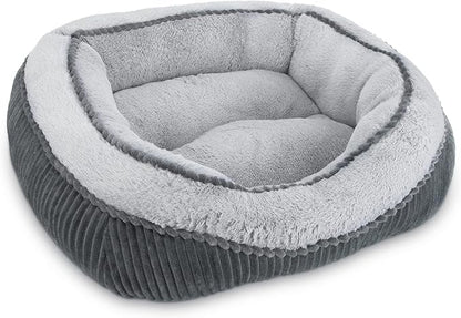 SIWA MARY Medium Dog Beds for Medium Small Dogs Washable, Rectangle Dog Bed Medium Size Dog, Orthopedic Warming Soft Calming Sleeping Puppy Bed Durable Pet Bed with Anti-Slip Bottom(25"x21"x8")
