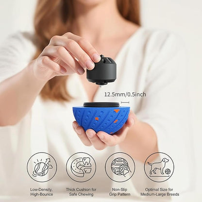 Dog Toys for Medium Large Dogs to Keep Them Busy, Smart Interactive Dog Balls with Automatic Moving Bouncing Vibrating for Enrichment, Mental Stimulation, Anti Boredom, Blue