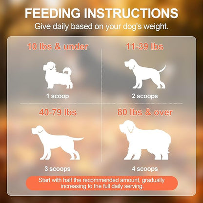 Hip and Joint Supplement Powder for Dogs Glucosamine for Dogs, Dog Arthritis Vitamins for Hip and Joint Pain Relief Contains Glucosamine Chondroitin MSM Vitamin E for All Breeds and Sizes