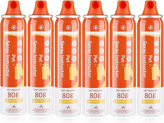 ANSJDH Corrector Dog Trainer Spray 80ml 6 Pack Dog Corrector Spray Dog Trainer for Dog to Stops Barking, Jumping Up, Food Stealing, Dog Fights, Avoidance, Unwanted Dog Behaviour(Orange)