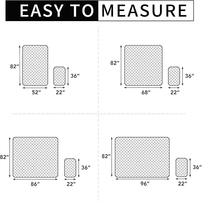 Easy-Going 100% Waterproof Dog Bed Cover Washable Couch Cover Non-Slip Sofa Cover Furniture Protector Cover Reusable Incontinence Bed Underpads for Pets Kids Children Dog Cat(52x82 in,Gray)