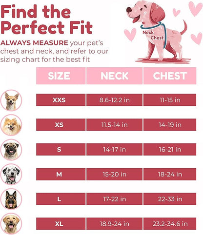 No-Pull, No-Choke Dog Harness & Leash Set – Stylish & Fun – Lightweight, Breathable Neoprene – Unique Heart Pattern – Adjustable for Extra Small to Medium Dogs (Harness Leash Set-Black, X-Small)