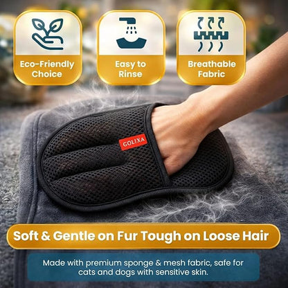 4+1 Pack Pet Hair Remover Glove for Cats and Dogs, 4 Designs Electrostatic Pet Hair Removal Gloves Brush for Pets Hair, Best Animal Reusable Cats & Dogs Grooming Gloves for Hair Removal