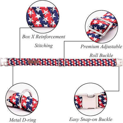 Lionet Paws Dog Collar with Flower, Soft and Comfortable, Adjustable Collar for Puppies and Cats Girl, Neck 8-12 inches