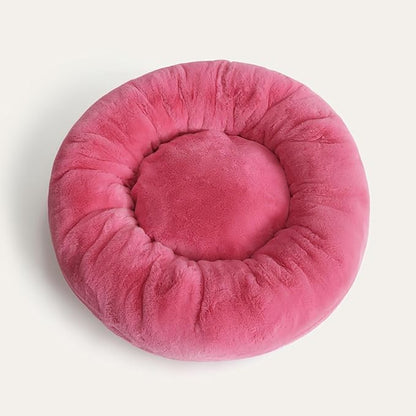 UnHide Floof Pet Bed - Large (35" x 12") - Extra Soft Dog Bed - Removable Faux Fur Cover - Machine Washable - Helps Ease Pet Anxiety & Provides The Perfect Sleep - Pink