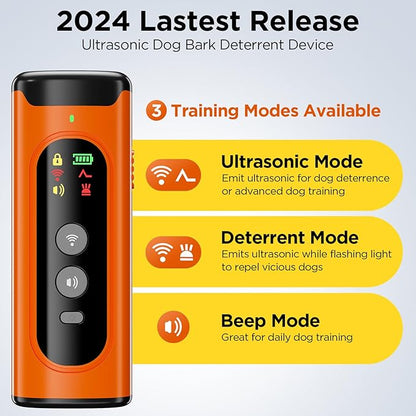 Clasy Dog Bark Deterrent Device, Anti-Bark Device for Dog Training & Behavior Aid, No Need to Yell or Pat, Simply Point at The Dog Within 35ft, Ultra-Bright LED Flashlight | Bark Collar Alternative