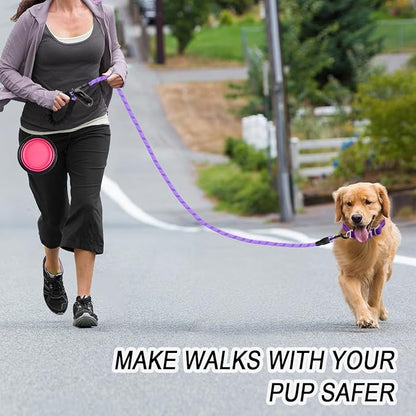 BARKBAY Dog Leashes for Large Dogs Heavy Duty Dog Leash 4/5/6 FT with Comfortable Padded Handle and Highly Reflective Threads for Medium Large Dogs Walking Training Running (6FT-1/2,Violet Purple)