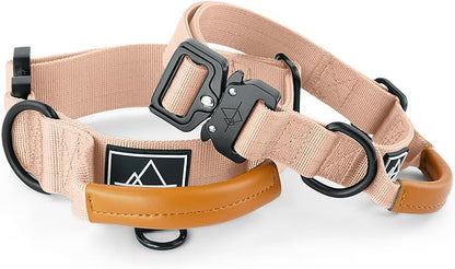 Made to ROAM Premium Explorer Control Collar - Adjustable Heavy Duty Nylon Dog Collar with Quick-Release Metal Buckle and Handle (Carolina Blooms, Control Size 2.5)