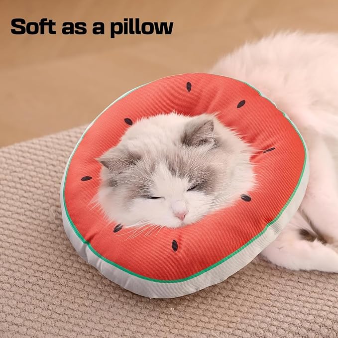 Jevnd Cat Cone Collar Soft Kitten Donut, Cat Cones to Stop Licking After Surgery and Scratching, Waterproof Elizabethan e Collar for Cats After Neuter, Adjustable Comfy Cats Neck Cone Pillow for Kitty