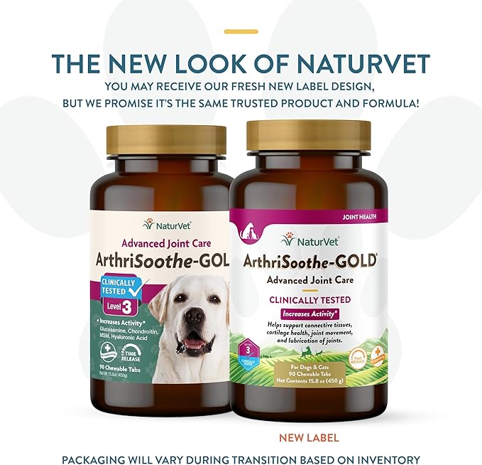 NaturVet Time Release ArthriSoothe Gold Tablets, 90 Pills