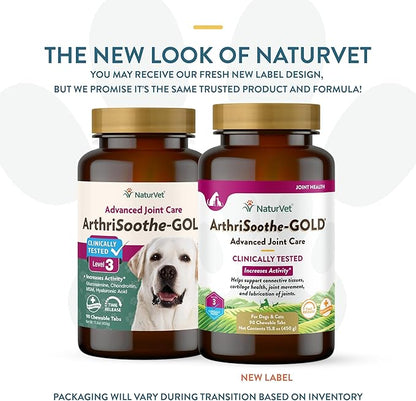 NaturVet Time Release ArthriSoothe Gold Tablets, 90 Pills
