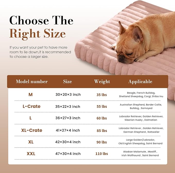 Cozila Dog Beds for Large Sized Dog, Orthopedic Pet Bed with Waterproof Lining, Soft Short Plush Surface & Egg Crate Foam, Machine Washable Pet Bed with Removable Cover & Anti Slip Bottom