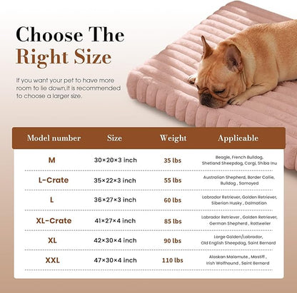 Cozila Dog Beds for Extra Large Sized Dog, Orthopedic Pet Bed with Waterproof Lining, Soft Short Plush Surface & Egg Crate Foam, Machine Washable Pet Mat with Removable Cover & Anti Slip Bottom