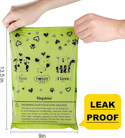 Dog Poop Bags 280 Counts: Extra Thick LeakProof Waste Bag with Dispenser for Doggy (Scented)