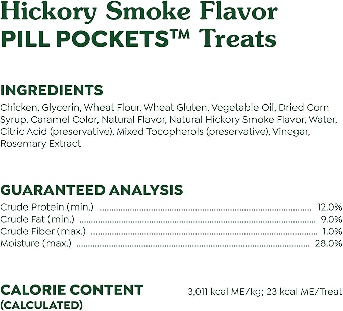 Greenies Pill Pockets for Dogs, Large Size Soft Dog Treats, Hickory Smoke Flavor, 7.9 oz. Pouch
