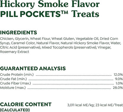 Greenies Pill Pockets for Dogs, Large Size Soft Dog Treats, Hickory Smoke Flavor, 15.8 oz. Pouch