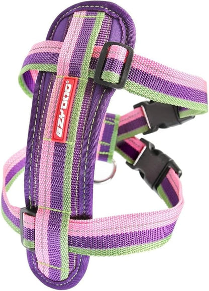 EzyDog Chest Plate No Pull Dog Harness – Escape Proof Harness with Reflective Stitching and Comfort Padding for Easy Walks, Training & Control - Car Restraint Included (X-Large, Bubble Gum)