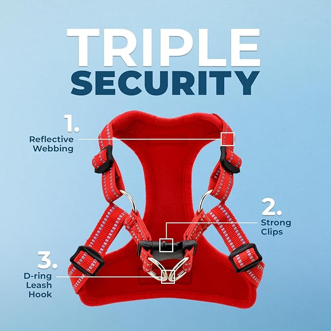 Best Pet Supplies Voyager Adjustable Step-in Flex Breathable Mesh Dog Harness for Small Medium Large Dogs (Red), XL