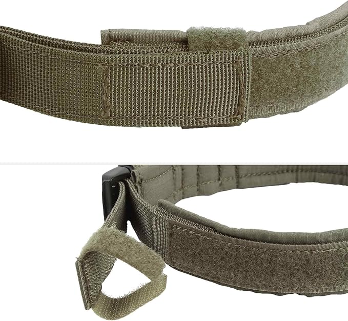 EXCELLENT ELITE SPANKER Tactical Small Puppy Dog Collar Nylon Adjustable Heavy Duty Military for Small Medium and Large Dogs Pet Soft Padded Dog Collar(RGN-S)
