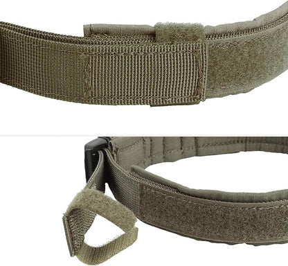 EXCELLENT ELITE SPANKER Tactical Small Puppy Dog Collar Nylon Adjustable Heavy Duty Military for Small Medium and Large Dogs Pet Soft Padded Dog Collar(RGN-S)