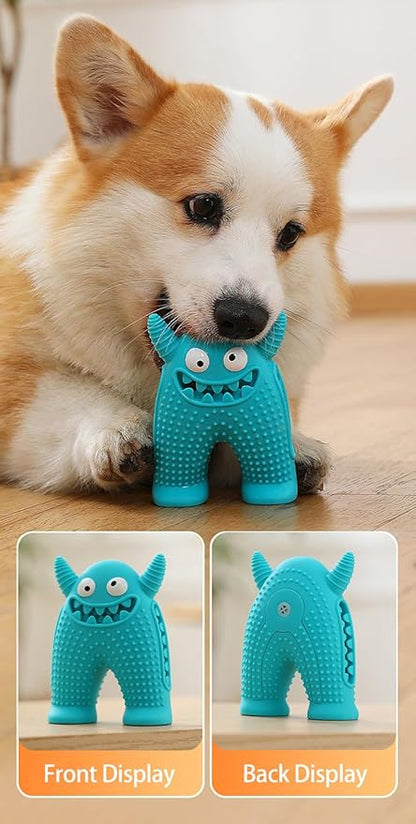 LOS ANDES Squeaky Dog Toys for Medium Small Dogs, Cute Monster Pet Toy, Silicone Toy with Interactive Squeaker to Kill Boring Time