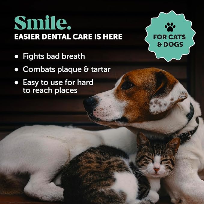 Dog Dental Finger Wipes for Teeth Cleaning Plaque Off - Dental Care for Dogs & Cats, Stain & Tartar Remover for Teeth, Finger Toothbrush Wipes, Gum Care with Zinc, Green Tea, + Postbiotics - 30 ct