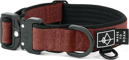 MADE TO ROAM Comfort Collar - Adjustable Nylon Dog Collar with Soft Comfortable Padding, Light Aviation Aluminum Metal Buckle for Small, Medium and Large Dogs (Arizona Heartbeat, Size 2)