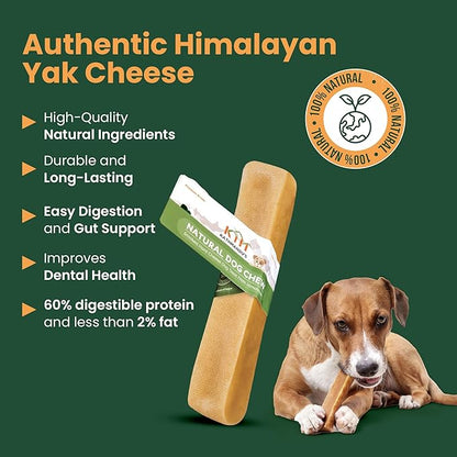 Authentic Himalayan Yak Cheese for Dogs - XXLarge (Pack of 5) - Sourced from Pristine Himalayan Foothill, Rawhide-Free, NO preservatives