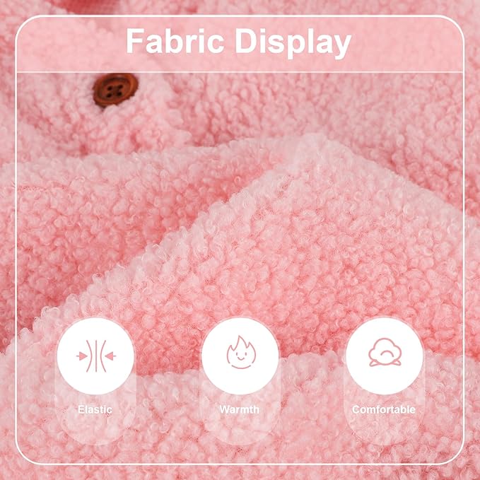 Dog Sweaters for Small Dogs Winter Dog Pajamas Sized Dogs Boy Girl Fleece Pet Clothes Puppy Outfit 4 Legs Jumpsuits for Chihuahua Yorkie Cat Apparel (Pink, X-Small)