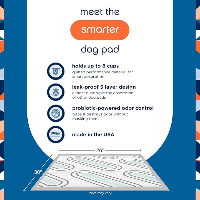 Pet Life Unlimited XL Puppy Pads 26"x30" – 26 Count | Leak-Proof Extra-Large Dog Training Pads with Odor Control & Magnolia Blossom Scent | USA Made