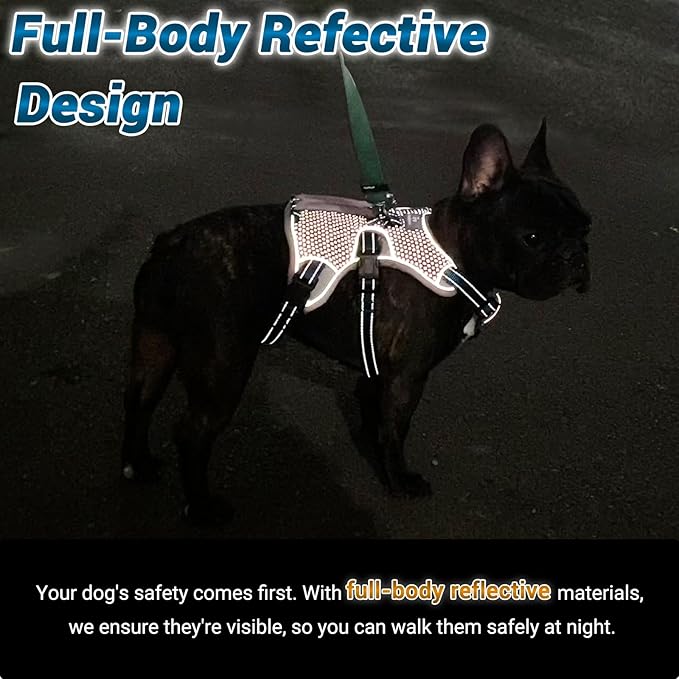 BELPRO Multi-Use Support Dog Harness, Escape Proof No Pull Reflective Adjustable Vest with Durable Handle, Dog Walking Harness for Big/Active Dogs (Black, S)