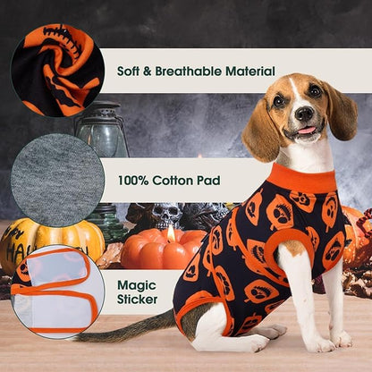 Kuoser Dog Surgery Recovery Suit, Doggie Surgical Bodysuit for Female Male Dogs, Pet Anti Licking Shirt for Spay Neuter Dog Cone Alternative