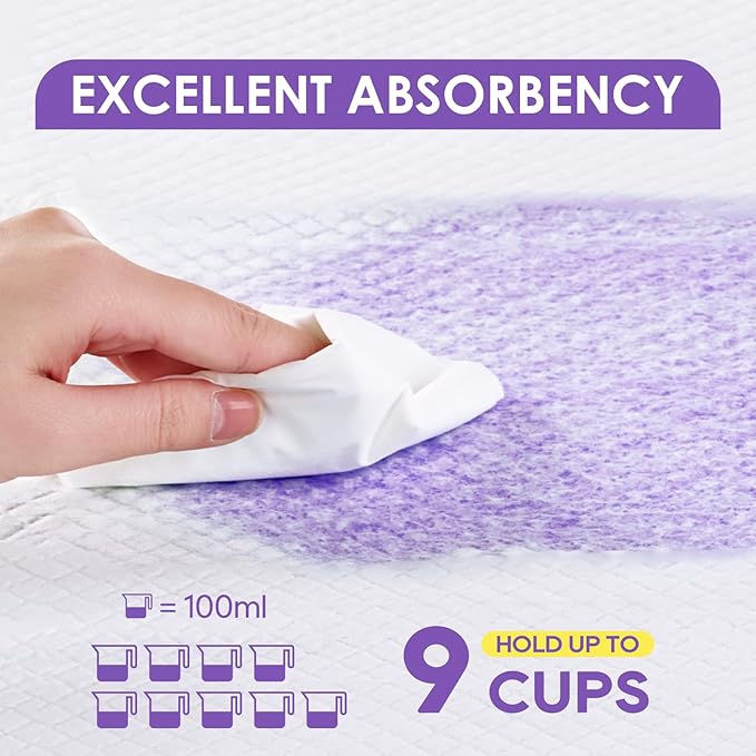 JollyMate 28"x34" Extra Large Dog Pee Pads 50 Counts, Leak-Proof Heavy Absorbent Pee Pads for Dogs, Quick Dry Disposable Puppy Pee Pads Slight Fresh Scented