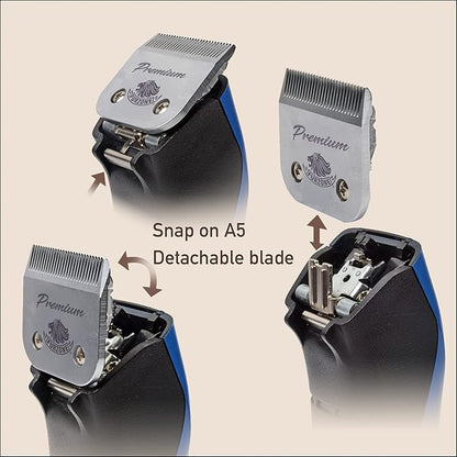 FURZONE Detachable Blade - Size 5F Blade 1/4", Made of Extra Durable Japanese Steel, Compatible with Most Andis, Oster, Wahl A5 Clippers