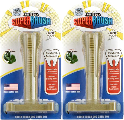 Bullibone Nylon Dog Chew Toy Spin-a-Bone - Interactive Dog Toy, Triggers Natural Instincts, and Improves Oral Health