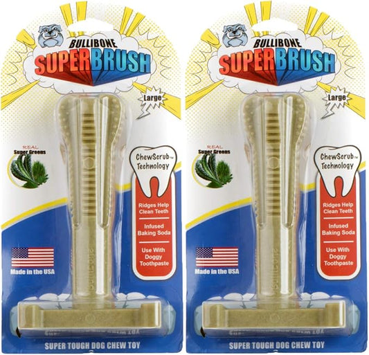 Bullibone Nylon Dog Chew Toy Spin-a-Bone - Interactive Dog Toy, Triggers Natural Instincts, and Improves Oral Health
