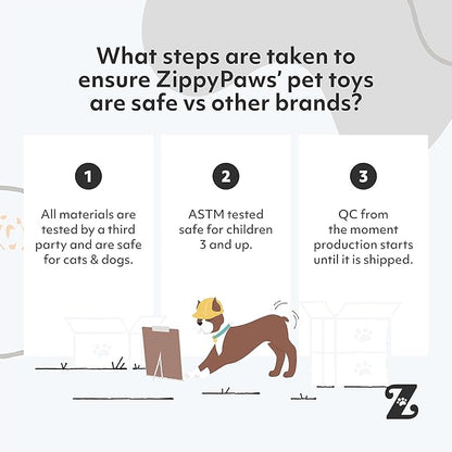 ZippyPaws - RopeTugz Pink Aggressive Chewers Dog Toy - Durable Rope, Squeaky Chew Toy, Perfect for Tug of War, Suitable for Small, Medium, and Large Breeds - Machine Washable