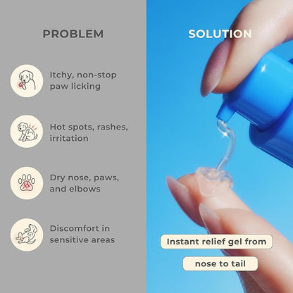 petora] PAWFECT Comfort Soothing Jelly Serum for Dogs & Cats | Fast Relief for Dry, Cracked Paws, Hot Spots & Itchy Skin | Certified KAPQA Animal Safety & Efficacy | Pump Dispenser Mess-Free