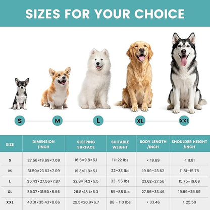 Dog Beds for Extra Large Dogs 43x35 Inch, Comfort-Sided Orthopedic XXL Dog Bed Couch with Breathable Shredded Memory Foam, Faux Rabbit Fur Pet Bed, Non-Detachable, Non-Slip, Machine Washable