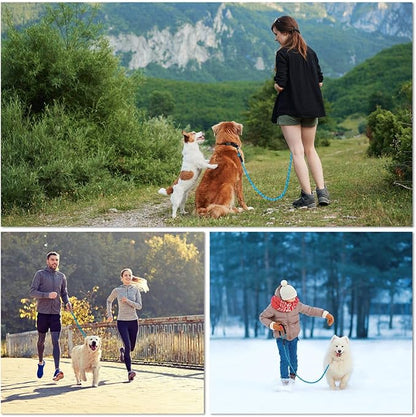 Long Leash for Dogs 10ft 16ft 30ft 50 Feet 100 Foot Tie Out Check Cord Recall Obedience Rope Lead Extra Longline Long Dog Leash for Small Medium Large Dogs Outdoor Training Camping Tracking