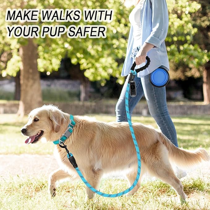 BARKBAY Dog Leashes for Large Dogs Heavy Duty Dog Leash 4/5/6 FT with Comfortable Padded Handle and Highly Reflective Threads for Medium Large Dogs Walking Training Running (4FT-1/2'',Blue)