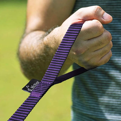 Hi Kiss Dog/Puppy Obedience Recall Training Agility Lead - 15ft 20ft 30ft 50ft 100ft Training Leash - Great for Training, Play, Camping, or Backyard(15ft,Black_Purple)