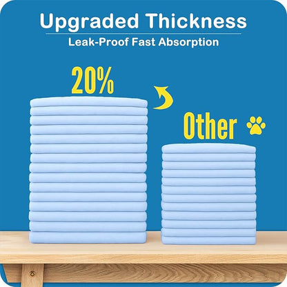 MoMoCo Puppy Pads, 23"x23"-100 Count Dog Pee Pads, Super Absorbent Disposable Dogs Training Pads , Leak-Proof, Quick-Drying Dogs Pads for Doggies Puppies