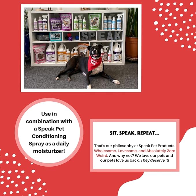 Speak Pet Products Natural Dog Shampoo, Soothing Cherry Almond Oatmeal, 1 Gallon